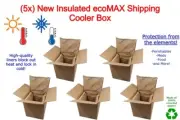 5x New Insulated ecoMAX Shipping Cooler Box Cold Hot Cushion Mailer Recyclable