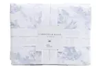 Cabbages & Roses London Toile Blue French Country Garden KING Quilt Set 3PC