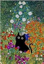 Paint by Numbers for Adults, Canvas DIY Acrylic Adult Paint by Number Kits Paintworks Flower Field Cat Artwork Wthout Frame, 16x20 Inch