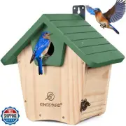 Kingsyard Blue Bird House for Outside - Cedar Wood Nesting Box with Clear Vie
