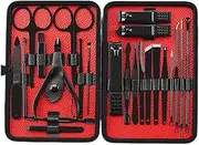 25 Pieces Manicure Set Nail Kit Art Tools Toenail Pedicure Care Ingrown Trimmer Clipper Professional,23 Piece Tools