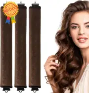 Hair Curler 3Pc Heatless Flexi Rods with Hook Velvet Material for Long Hair