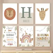 [Namly Design] Posters - HAKUNA MATATA / Personalised / Set of 6