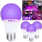 1pc 360 Glow Purple Black Light Bulb E27 Spiral UV Purple Bulb Restaurant