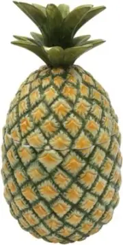 Comfy Hour Pineapple Candy Cookie Storage Jar, 11.5"H, Green & Yellow
