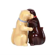 Hugging Labrador Retrievers Magnetic Ceramic Salt and Pepper Shaker Set