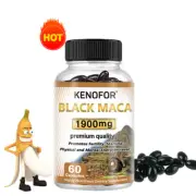 Black Maca Capsules - Stamina,Strength And Libido Support,Boosts Energy And Mood