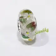 Pandora Wild Flowers Murano Glass Charm CZ S925ALE Authentic NEW 791638CZ