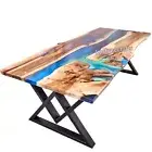 Circle of Life Live Edge 250-Year Solid Walnut Contemporary Dining Table