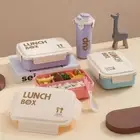 Microwave Heated Kid's Snack Box Portable Food Storage Containers Home