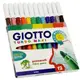 【義大利 GIOTTO】454000 可洗式兒童安全彩色筆 12色/盒