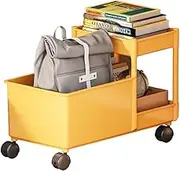 Multipurpose Utility Storage Cart,School Bag Rack,Layered Storage Cabinet,School Bag Storage Basket,with 360° Same Color Wheel, Snacks and Drinks Storage for Living Room or Bedroom