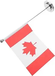 HOODANCOS Canadian Flag Table Flag Canada Desk Decors Standing Desktop Decoration Canada Day Party Supplies Patriotic Centerpieces for Tables Desk Decorations Iron