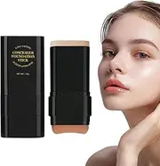 Stick Foundation Makeup,15g Skin Foundation Concealer - Double-Head Concealer Cream, Long-lasting Facial Primer for Girls