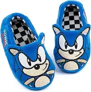 [SONIC THE HEDGEHOG] Slippers Kids Plush Embroidered Face 3D Character Shoes
