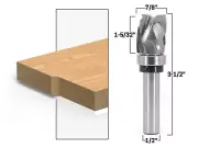Top Bearing Ultra-Perfomance Flush Trim Router Bit - 1/2" Shank - Yonico 33203