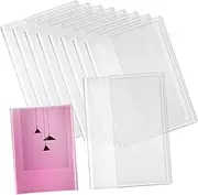 Didiseaon 10pcs Clear Book Covers for Students Transparent Reusable Textbook Sleeves Lightweight Flexible Protection for Textbooks Application