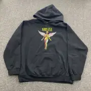 Nirvana In Utero Hoodie Black Mens Rock Band Tour Concert 90s S-5XL DO219