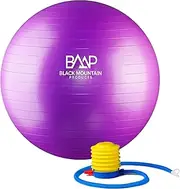 Black Mountain Products Professional Grade Pro Series 1000Lbs AntiBurst and 2000Lbs Static Weight Capacity Exercise Stability Ball