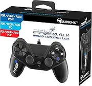 Pro4 Black Wired Gamepad Controller for PlayStation 4 / PS4 Slim / PS4 Pro