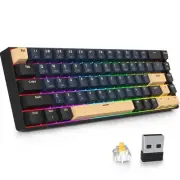 GT68 65% Wireless Mechanical Gaming Keyboard 60 Percent RGB Hot-Swappable 68-...