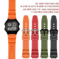 在飛比找Yahoo!奇摩拍賣優惠-硅膠錶帶 適配卡西歐AQ-S810W SG-W300H MR