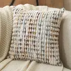 Boho Chenille Tufted Pillow Cover 18x18 Inch, Decorative Square Throw Pillow ...