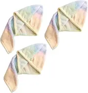 PLAFOPE Elastic Band Quick Dry Hair Cap Fleece Towel Turban for Fast Drying Hair Drying Hat