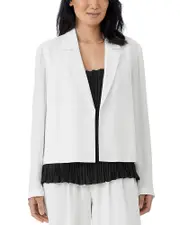 Eileen Fisher Silk Notch Collar Blazer