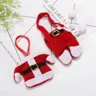 3 Set Cutlery Decoration Convenient Reusable Dinner Table Christmas Cutlery Bag