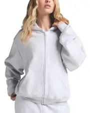 Skims Cotton Fleece Full Zip Hoodie