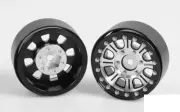 RC4WD Raceline Monster 1.7" Beadlock Wheels Silver Black Z-W0203 8 spoke rcBitz