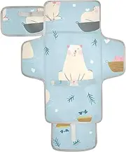 Reusable Toddler Changing pad with Tissue Pocket Baby Portable Changing pad for Girl & Boy