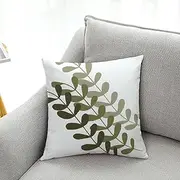 Cushion covers Cushion Covers 60cm x 60cm Abstract Green Cushion Covers Invisible Zipper Sofa Cushions Outdoor Cushions Garden Cushions Linen Decorative Pillows for Home Office Car(Olive Green Leaves,