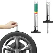 2PCS Tire Measurement Tool, Tire Wear Gauge, Tire Thread Measuring Tool, Digital Tire Tread Depth Gauge, Automobile Tire Measurement, Color Coded Tire Thread Gauge Tool, Tire Gauge Depth for Cars