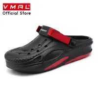 在飛比找蝦皮商城優惠-Vmal 夏季外穿 Crocs 男士花園鞋防滑涼鞋軟底沙灘拖