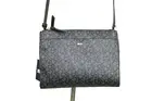 DKNY Bag Bryant Park Monogram Logo Crossbody Double Compartment - Black/Gray NWT