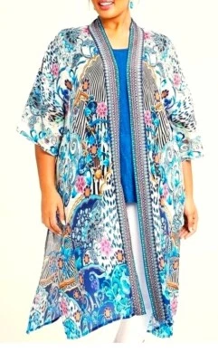 TS TAKING SHAPE plus sz L / 20, 22, 24 Natural Kimono sexy floaty NWT rrp$170!