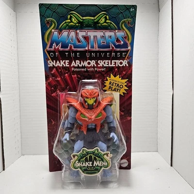 SNAKE ARMOR SKELETOR Masters of the Universe Figure MOTU NEW/MOC Unpunched *NOTE