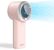 WHATOOK Portable Fan Handheld Mini Fan: High Speed Cooling Fans 10 Hours Battery Life Usb Rechargeable Personal Fans Small Essentials for Women Beach Travel Vacation(Pink)