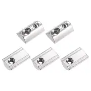 Roll in Spring T Nuts (M5x22mm) 5Pcs, Carbon Steel Spring Loaded T Nut