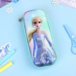 【Disney 迪士尼】冰雪奇緣系列3D立體繽紛色彩大容量硬殼筆袋鉛筆盒