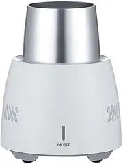 UOOD Smart Beverage Cooler Cup Fast Cooler Electric Cooling Mug Cup Portable Mini Desktop Beverage Cooler Refrigerator with Food-Grade Aluminum Mug for Beer Cola Water Milk Wine Drink