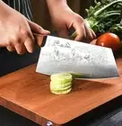 Cleaver Knife Stainless Steel Full Tang Wood Handle Slicing Beef Chef Butcher XL