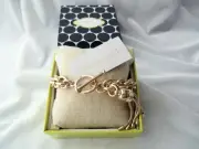 Bella Jack Chunky Rounded Braided Chain & Tassel Bracelet In Original Box