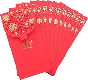 Uniqal 10PCS Red Envelopes Lucky Money Envelopes Wedding Red Packet for New Year Wedding (7X3.4 in)