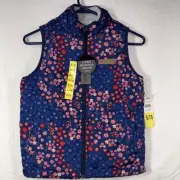 Buffalo David Bitton Reversible Vest Floral Coral S-7-8 New