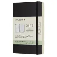 在飛比找樂天市場購物網優惠-2018 Moleskine 18M週誌/軟黑(口袋型)