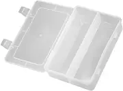 Healeved Pcs Makeup Organizer Box Plastic Double Grids Storage Case for Manicure Craft Tools