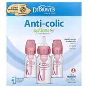 Dr. Brown's, Natural Flow®, Options+™, Anti-colic Baby Bottle, 0 Months +, 3 Pack, 4 oz (120 ml) Each
